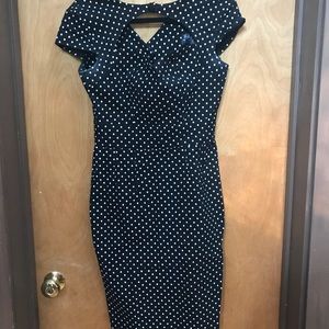 Hell bunny polka dot wiggle dress